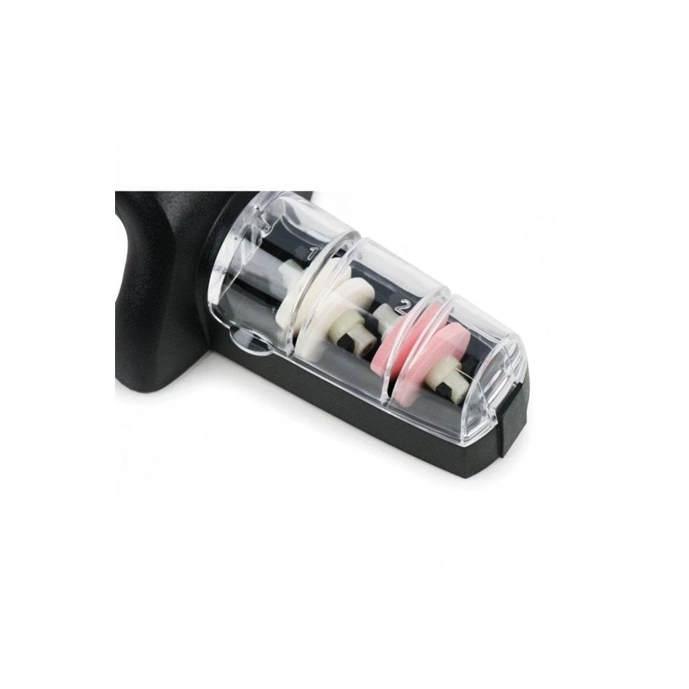Global Accessories GS-440/BR Global Black & White Ceramic Water Sharpener 2 Global Accessories GS-440/BR Global Black & White Ceramic Water Sharpener - Image 2