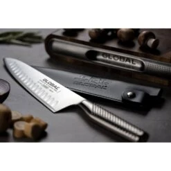 Global Forged GF-99 Global GF Cook's Knife Fluted 20.5cm Blade -Kyocera Knives Shop global forged gf 99 global gf cooks knife fluted 20 5cm blade p1255 12187 image