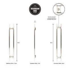 Rockingham Forge 18" Magnetic Stainless Steel Knife Rack With 6 Utensil Hooks And Wall Fixings 8 Rockingham Forge 18" Magnetic Stainless Steel Knife Rack With 6 Utensil Hooks And Wall Fixings -Kyocera Knives Shop rockingham forge 18 magnetic stainless steel knife rack with 6 utensil hooks and wall fixings p999 4472 image