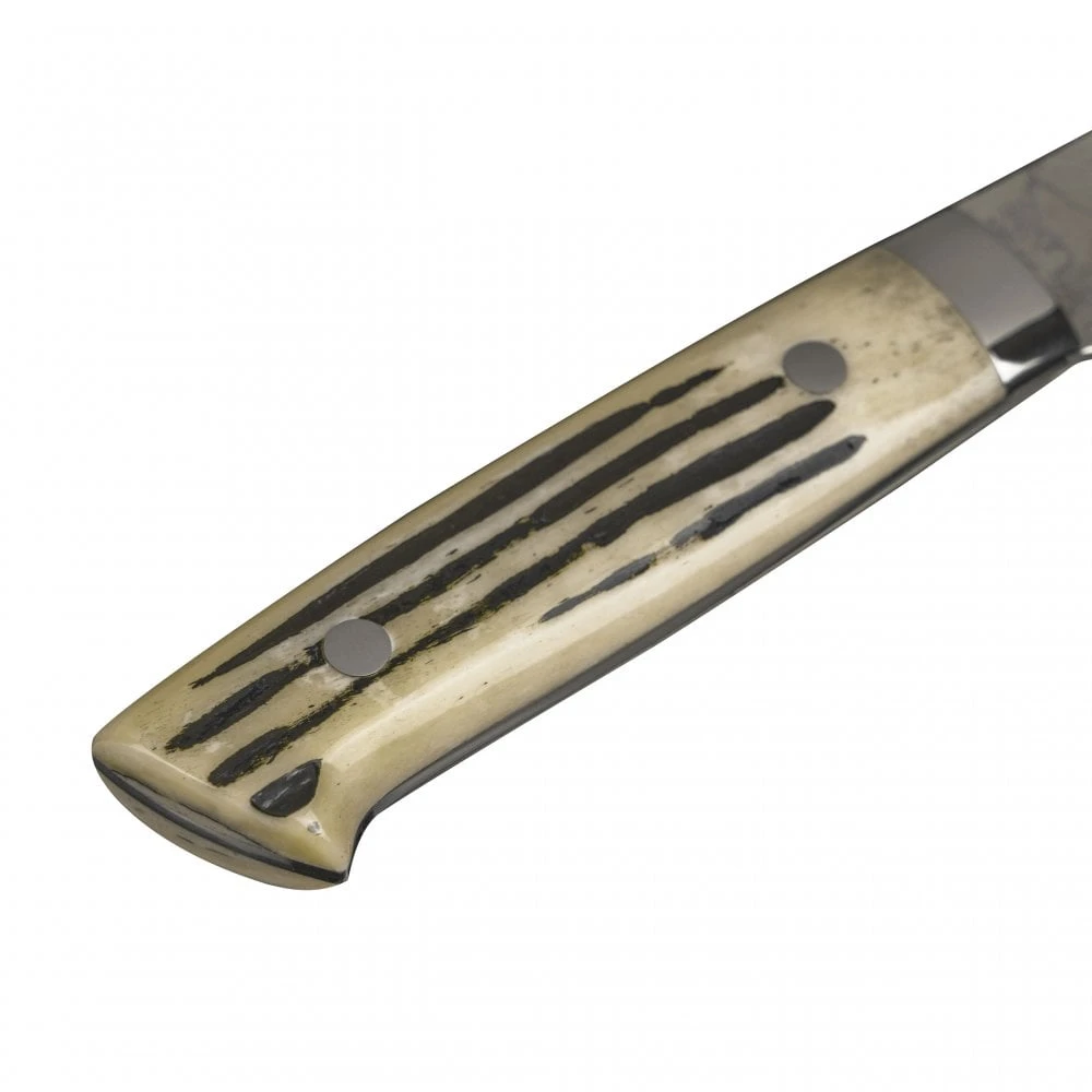 Takeshi Saji Takeshi Saji R2 Damascus Diamond-finish Gyuto240 With Deer Horn Handle (Ethically Sourced) 3 Takeshi Saji Takeshi Saji R2 Damascus Diamond-finish Gyuto240 With Deer Horn Handle (Ethically Sourced) - Image 3