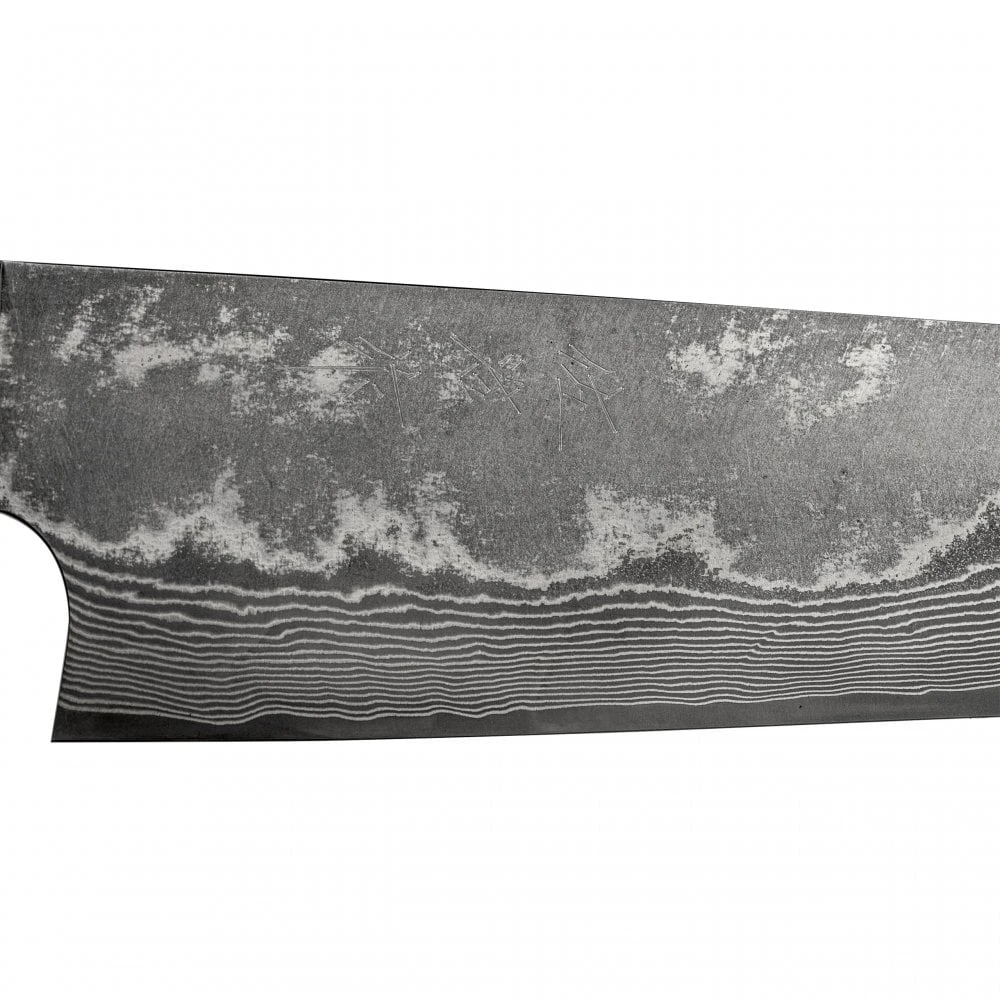 Takeshi Saji Takeshi Saji VG-10 Damascus 13.5cm Petty Knife With Black Mikarta Handle 2 Takeshi Saji Takeshi Saji VG-10 Damascus 13.5cm Petty Knife With Black Mikarta Handle - Image 2